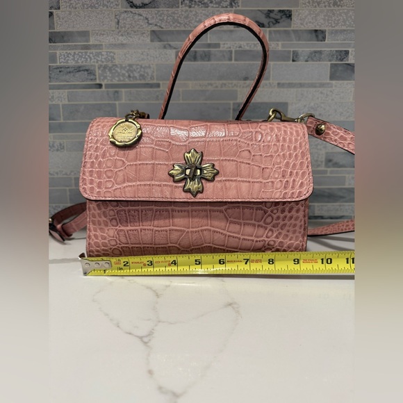 Patricia Nash Ellora Leather Multi Compartment Satchel with matching Wallet-Pink - Picture 15 of 16